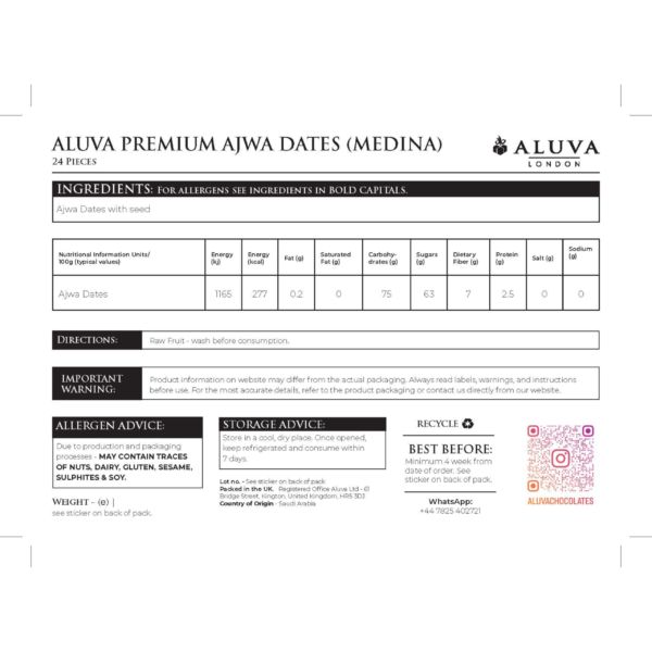 Ajwa Eid Dates (24 Pieces)